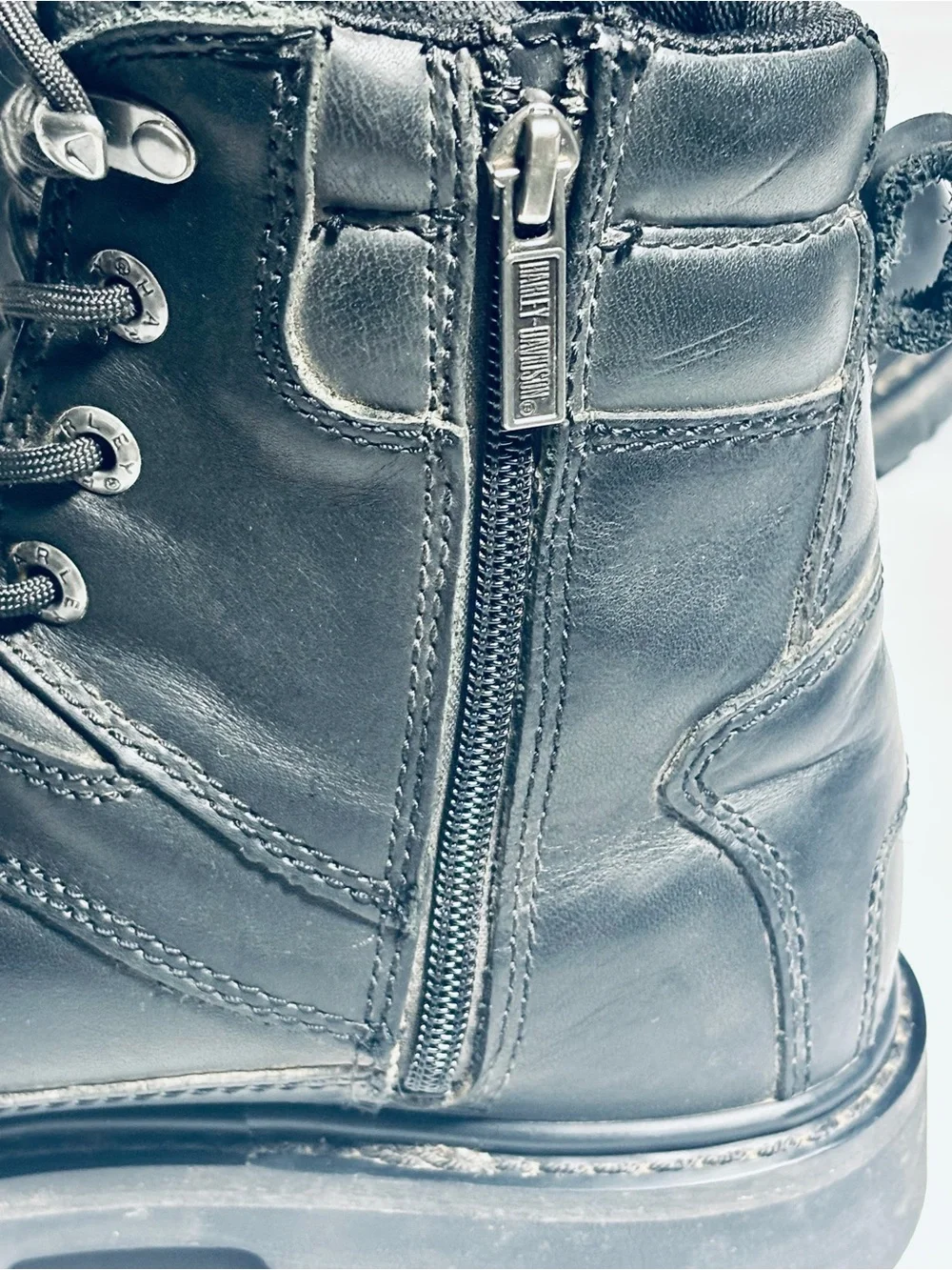 Harley Davidson Abercorn 7-inch Lace Up Motorcycle Boots Mens 9.5 D93340